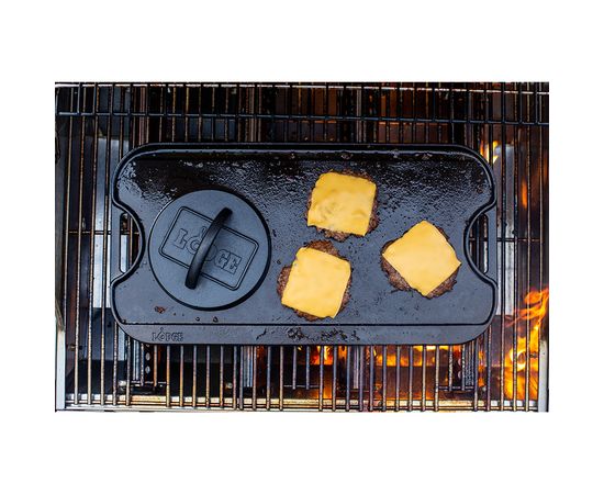 Пресс для бургера 15 см, черный, чугун, Lodge, фото , изображение 11