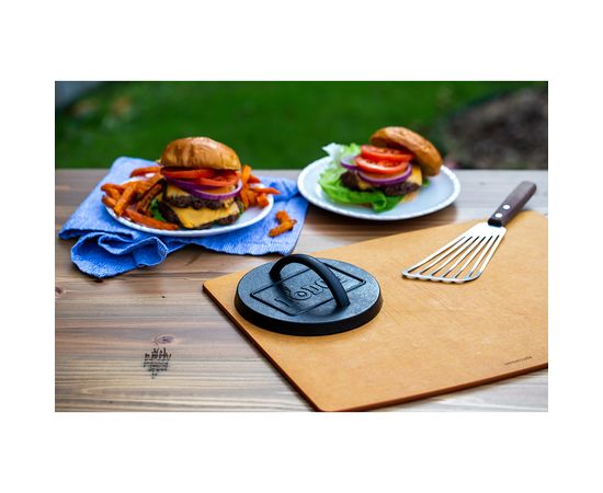 Пресс для бургера 15 см, черный, чугун, Lodge, фото , изображение 13