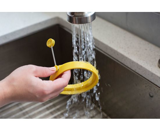 Кольцо силиконовое для жарки 10 см. желтое, Lodge, фото , изображение 3