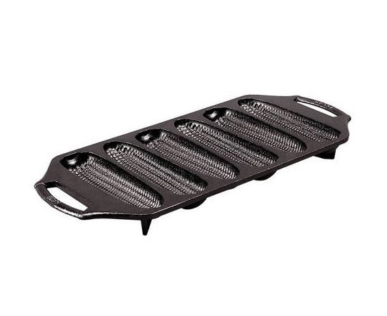 Форма для выпечки с силиконовыми прихватами, прямоугольная, размер: 15 х 36 см, 6 ячеек, материал: чугун, BW6CRNA1, BAKEWARE, LODGE, США, фото , изображение 2