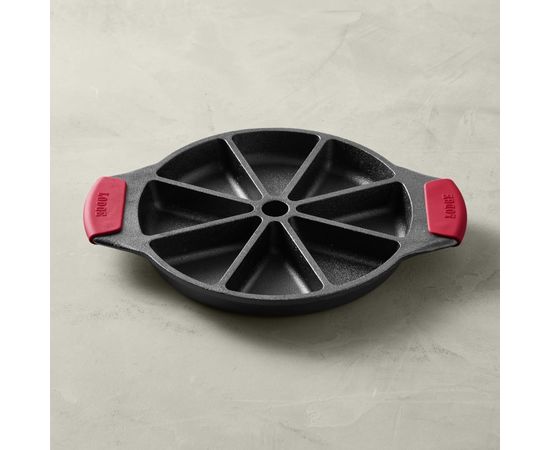 Форма для выпечки с силиконовыми прихватами, круглая, 23 см, 8 отделений, материал: чугун, BW8WPA1, BAKEWARE, LODGE, США, фото , изображение 5