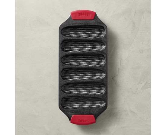 Форма для выпечки с силиконовыми прихватами, прямоугольная, размер: 15 х 36 см, 6 ячеек, материал: чугун, BW6CRNA1, BAKEWARE, LODGE, США, фото , изображение 5