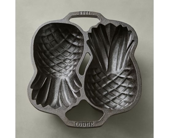 Форма для запекания в виде ананаса черный чугун 30*30 см, L2PP, Lodge, фото 