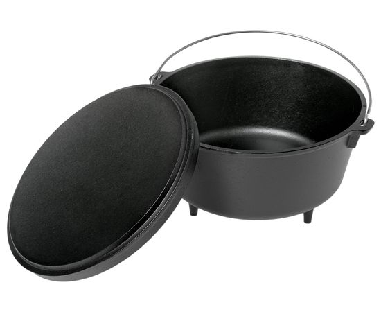 Жаровня на ножках, объем: 7,5 л, диаметр: 30 см, высота: 12,7 см, материал: чугун, черная, LODGE, США, фото , изображение 3