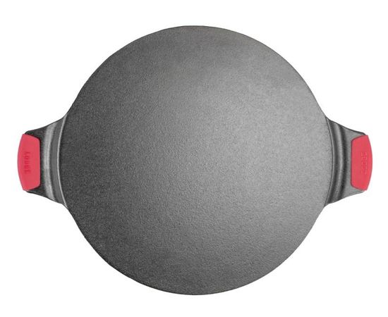 Блюдо для выпечки пиццы с силиконовыми прихватами 38 см, материал: чугун, BW15PPA1, BAKEWARE, LODGE, США, фото , изображение 2