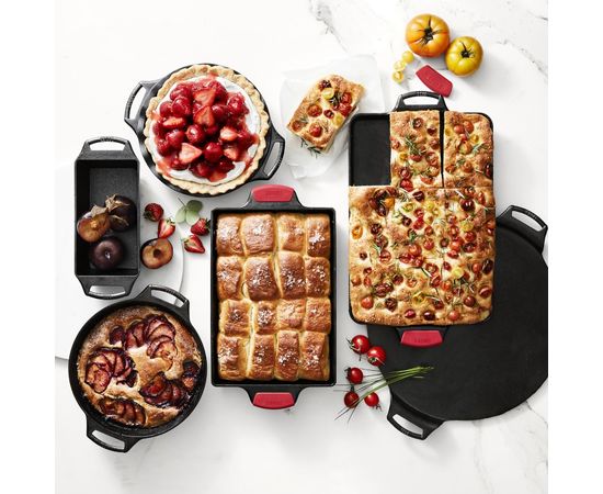 Форма для выпечки с силиконовыми прихватами в виде буханки, прямоугольная, размер: 22 х 12 см, материал: чугун, BW8LPA1, BAKEWARE, LODGE, США, фото , изображение 11