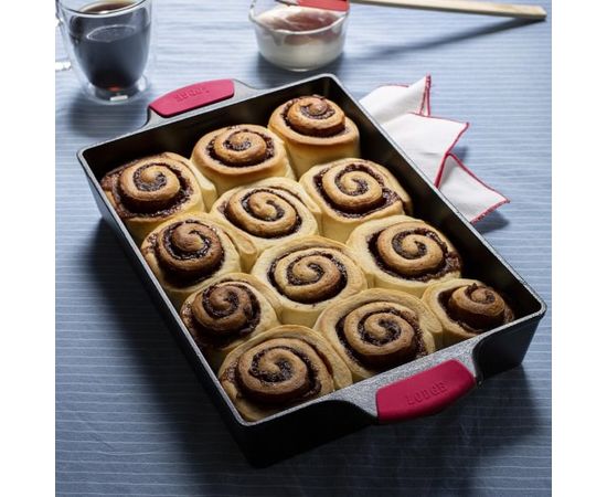 Форма для выпечки с силиконовыми прихватами, прямоугольная, размер: 23 х 33 см, материал: чугун, BW13CA1, BAKEWARE, LODGE, США, фото , изображение 7