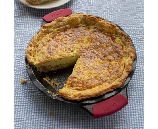 Форма для выпечки пирога с силиконовыми прихватами, круглая, 23 см, материал: чугун, BW9PIEA1, BAKEWARE, LODGE, США, фото , изображение 7