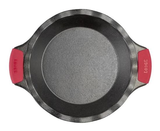 Форма для выпечки пирога с силиконовыми прихватами, круглая, 23 см, материал: чугун, BW9PIEA1, BAKEWARE, LODGE, США, фото , изображение 2