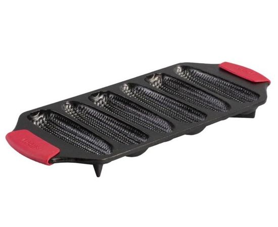 Форма для выпечки с силиконовыми прихватами, прямоугольная, размер: 15 х 36 см, 6 ячеек, материал: чугун, BW6CRNA1, BAKEWARE, LODGE, США, фото 