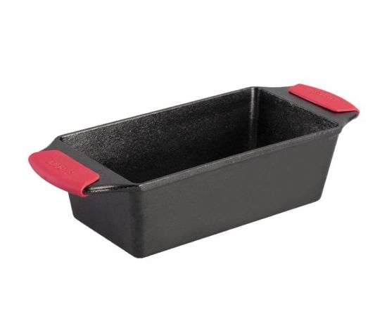 Форма для выпечки с силиконовыми прихватами в виде буханки, прямоугольная, размер: 22 х 12 см, материал: чугун, BW8LPA1, BAKEWARE, LODGE, США, фото 