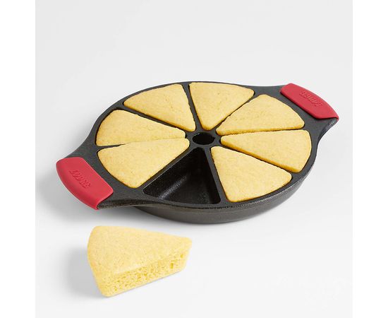 Форма для выпечки с силиконовыми прихватами, круглая, 23 см, 8 отделений, материал: чугун, BW8WPA1, BAKEWARE, LODGE, США, фото , изображение 4