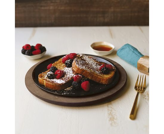 Подставка для сковороды круглая 4020327, D=26/17.5 см, коричневая, дерево, Lodge, фото , изображение 4