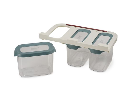 Набор из 3 подвесных контейнеров для хранения CupboardStore 1,3 л темный опал, Joseph Joseph, фото 