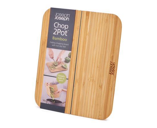 Доска разделочная Chop2Pot бамбук маленькая, Joseph Joseph, фото , изображение 4