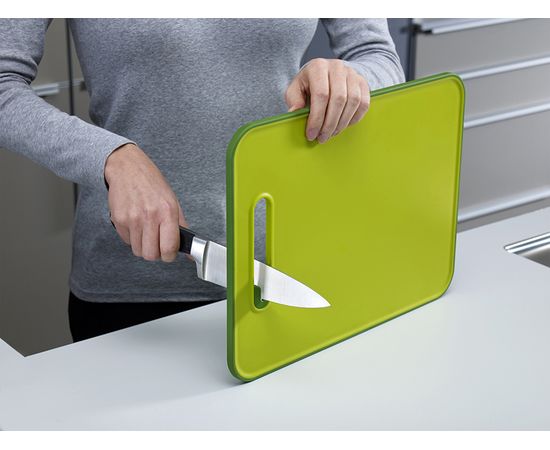 Доска разделочная с ножеточкой Slice & Sharpen™ большая зеленая, Joseph Joseph, фото , изображение 2
