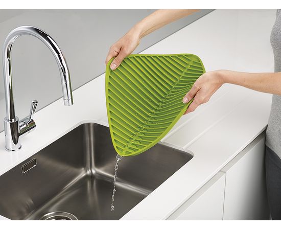 Коврик для сушки посуды Flume™, 31,5х34,5 см, голубой, Joseph Joseph, фото , изображение 2