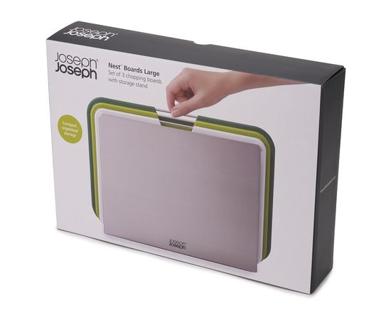 Набор из 3 разделочных досок Nest Large зелёный, Joseph Joseph, фото , изображение 4