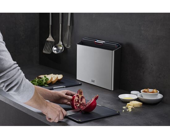 Набор разделочных досок Folio Steel нержавеющая сталь, Joseph Joseph, фото , изображение 2