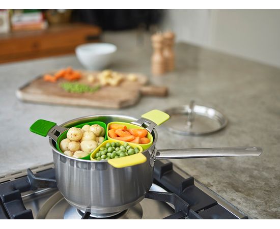 Набор из 3 пароварок для кастрюли Nest компактный, Joseph Joseph, фото , изображение 3