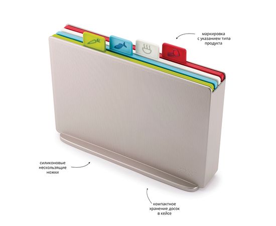 Набор разделочных досок Index 17 Regular серебристый, Joseph Joseph, фото , изображение 9