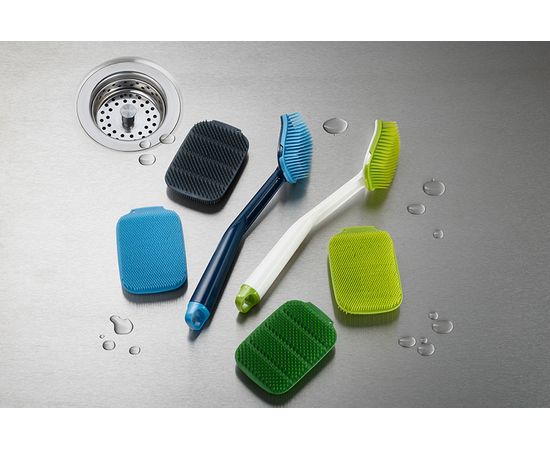 Набор из 2 щеток для мытья посуды CleanTech синий, Joseph Joseph, фото , изображение 7