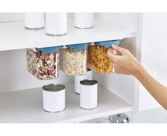 Набор из 3 подвесных контейнеров для хранения CupboardStore 1,3 л темный опал, Joseph Joseph, фото , изображение 6