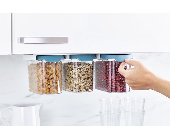 Набор из 3 подвесных контейнеров для хранения CupboardStore 1,3 л темный опал, Joseph Joseph, фото , изображение 7