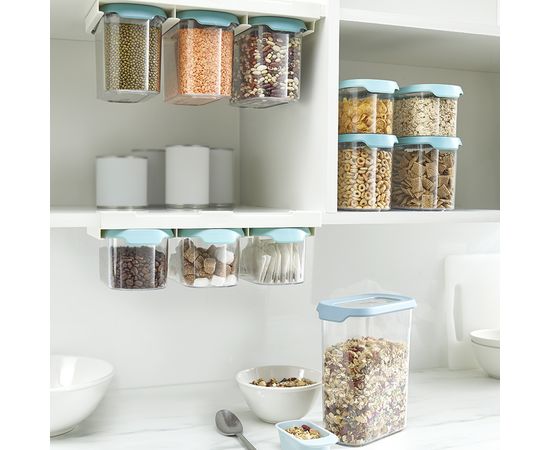 Набор из 3 подвесных контейнеров для хранения CupboardStore 1,3 л темный опал, Joseph Joseph, фото , изображение 5