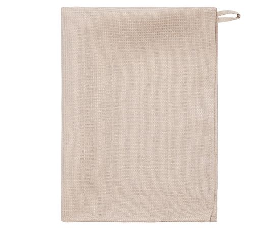 Набор из двух вафельных полотенец изо льна бежевого цвета из коллекции Essential, 50х70 см, Tkano, фото 