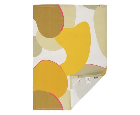 Полотенце кухонное горчичного цвета с авторским принтом из коллекции Freak Fruit, 50х70 см, Tkano, фото , изображение 2