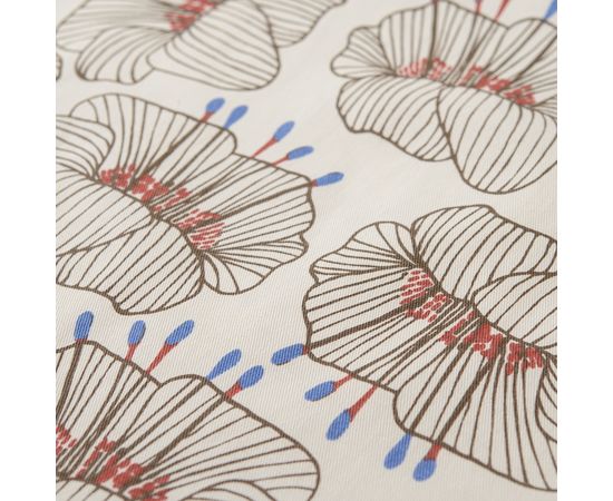 Дорожка на стол из хлопка молочного цвета с принтом Цветы из коллекции Prairie, 45х150 см, Tkano, фото , изображение 3