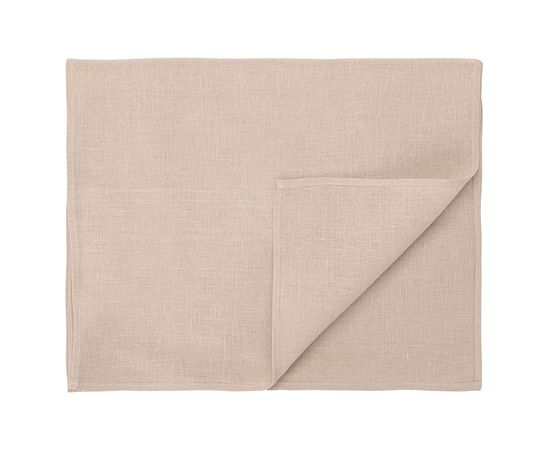 Дорожка на стол из стираного льна бежевого цвета из коллекции Essential, 45х150 см, Tkano, фото 