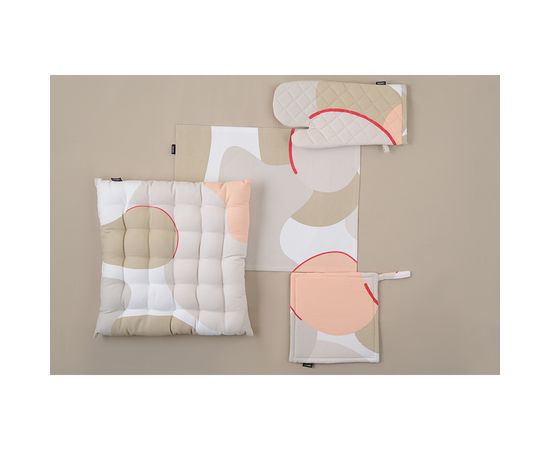 Прихватка-варежка из хлопка бежевого цвета с авторским принтом из коллекции Freak Fruit, 33х17,5 см, Tkano, фото , изображение 2