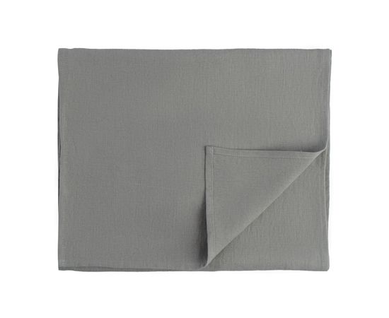 Дорожка на стол из умягченного льна серого цвета Essential, 45х150 см, Tkano, фото 