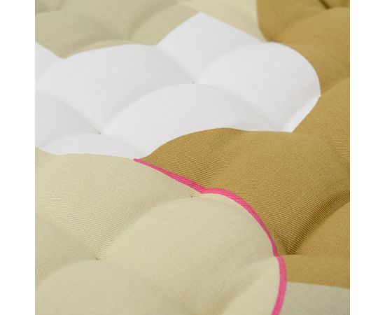 Подушка на стул из хлопка горчичного цвета с авторским принтом из коллекции Freak Fruit, 40х40 см, Tkano, фото , изображение 2