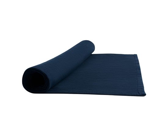 Дорожка на стол из умягченного льна темно-синего цвета Essential, 45х150 см, Tkano, фото , изображение 2