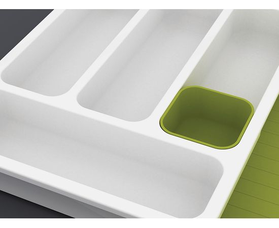 Органайзер для столовых приборов DrawerStore™ раздвижной белый-зеленый, Joseph Joseph, фото , изображение 5