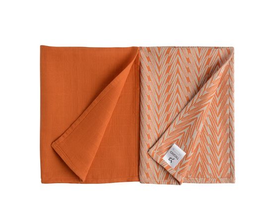 Набор муслиновых кухонных полотенец с графичным принтом Колосья Russian North, 50х70 см, Tkano, фото , изображение 2