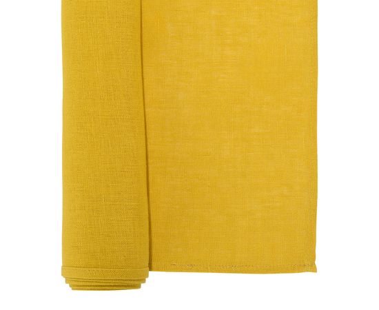 Дорожка на стол из стираного льна горчичного цвета из коллекции Essential, 45х150 см, Tkano, фото , изображение 2