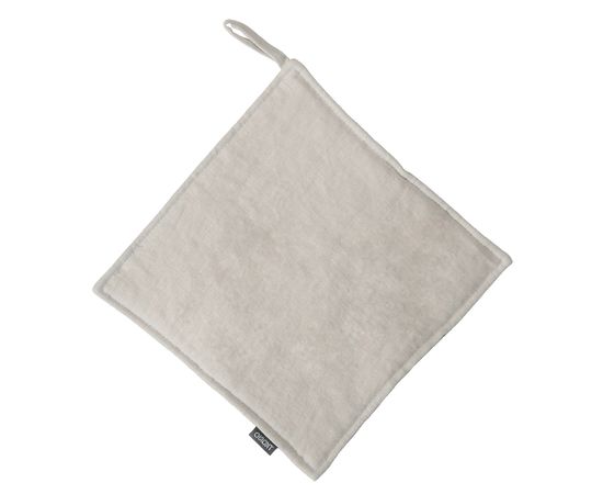 Прихватка из умягченного льна бежевого цвета, 22х22 см, Tkano, фото 