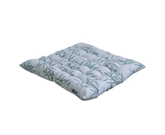 Подушка на стул стеганая из хлопка с графичным принтом Папоротник из коллекции Russian North, 40х40 см, Tkano, фото , изображение 2