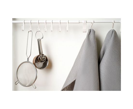 Набор из двух вафельных полотенец изо льна серого цвета из коллекции Essential, 50х70 см, Tkano, фото , изображение 3