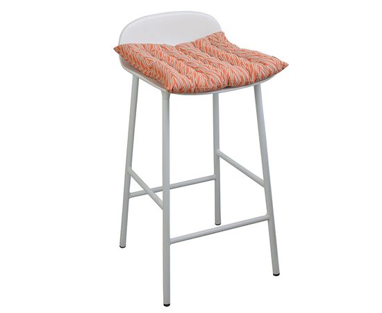 Подушка на стул стеганая из хлопка с графичным принтом Колосья из коллекции Russian North, 40х40 см, Tkano, фото , изображение 2