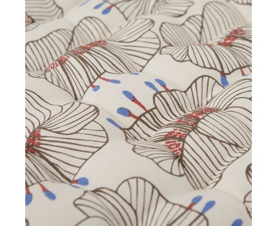 Подушка на стул из хлопка молочного цвета с принтом Цветы из коллекции Prairie, 40х40 см, Tkano, фото , изображение 5