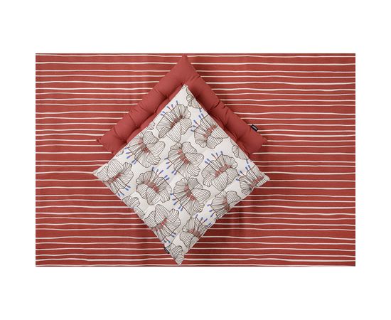 Подушка на стул из хлопка терракотового цвета из коллекции Prairie, 40х40 см, Tkano, фото , изображение 4