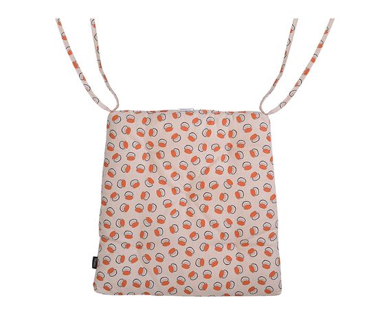 Подушка на стул из хлопка с графичным принтом Ягоды из коллекции Russian North, 40х40 см, Tkano, фото 