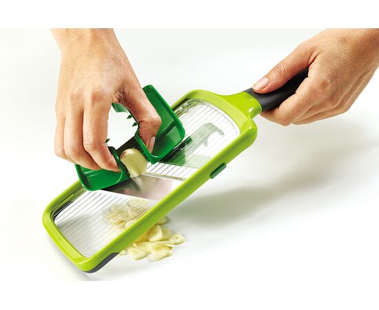 Терка с держателем для продуктов Mandoline зеленая, Joseph Joseph, фото , изображение 10