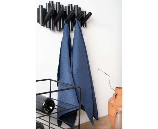 Набор из двух вафельных полотенец изо льна темно-синего цвета из коллекции Essential, 50х70 см, Tkano, фото , изображение 2 Набор из двух вафельных полотенец изо льна темно-синего цвета из коллекции Essential, 50х70 см, Tkano, фото , изображение 2