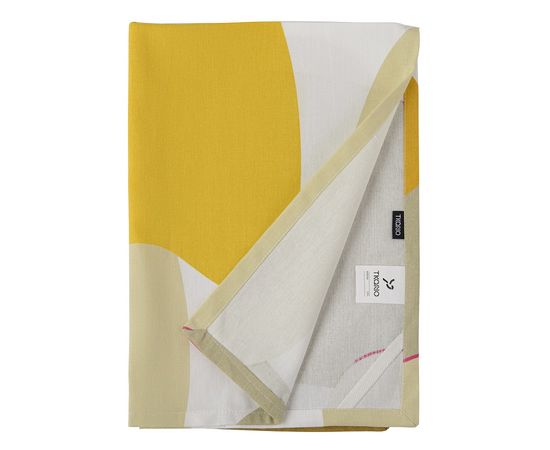 Полотенце кухонное горчичного цвета с авторским принтом из коллекции Freak Fruit, 50х70 см, Tkano, фото 